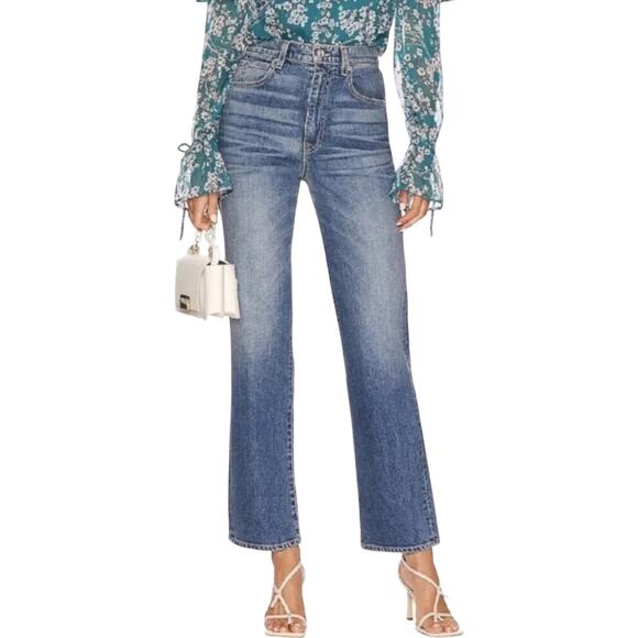 House of Harlow 1960 Button Fly Split Hem Straight Leg Jean 30 - Picture 1 of 15